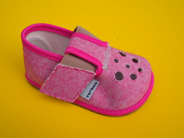 Detské barefoot papučky Pegres - ružové BAREFOOT