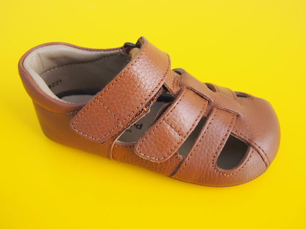 Detské kožené sandálky Bundgaard BG601047 Tan BAREFOOT