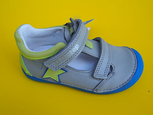 Detské kožené sandálky D.D.Step H063 - 897A grey BAREFOOT