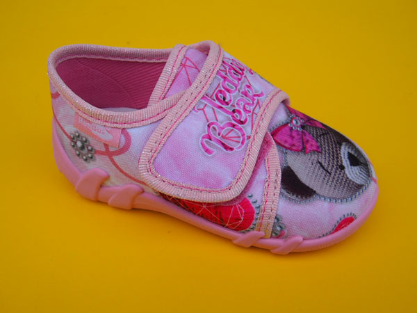 Detské papučky Renbut - ružové s mackom ORTO