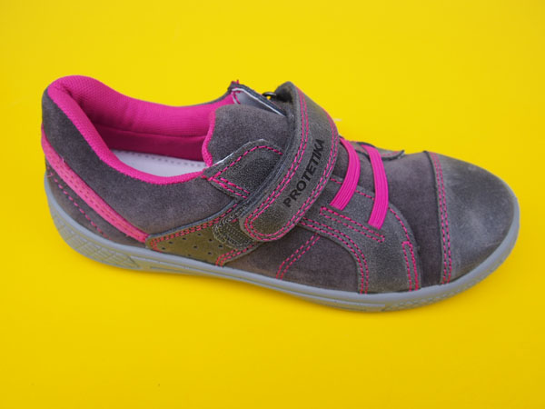 Detské kožené topánky Protetika - Melinda grey S MEMBRÁNOU