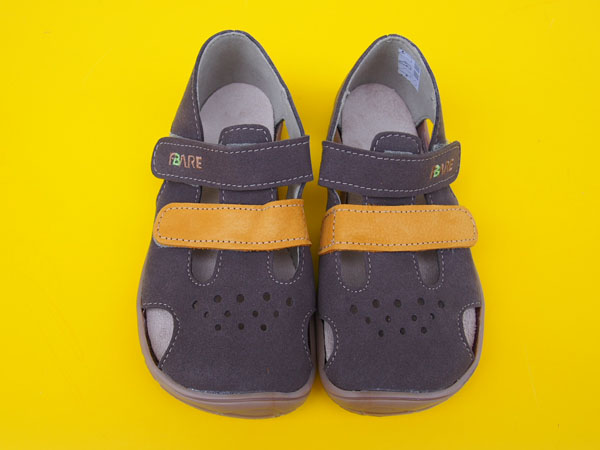 Detské sandálky Fare Bare A5262261 šedé BAREFOOT