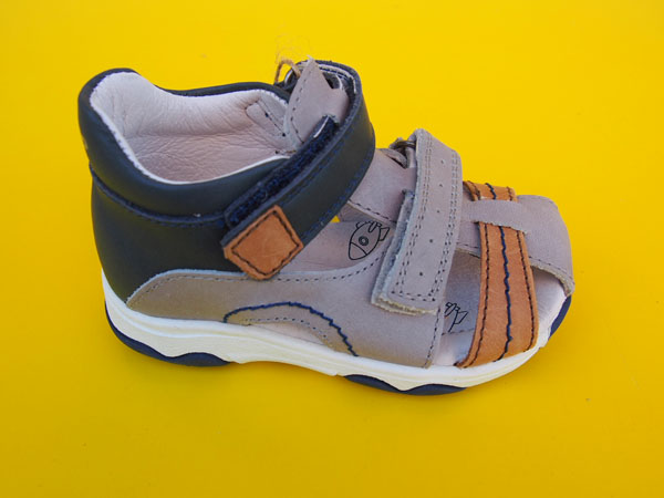 Detské kožené sandálky D.D.Step G064 - 317C grey