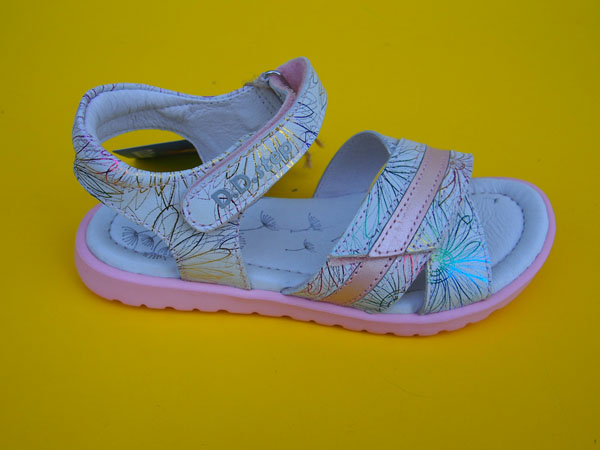 Detské kožené sandálky D.D.Step G055 - 383 white