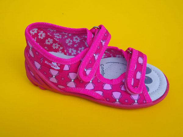 Detské papučky Renbut - ružové mašličky ORTO