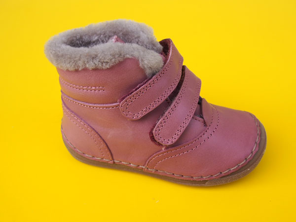 Detské kožené zimné topánky Froddo G2110130-11 dark pink 