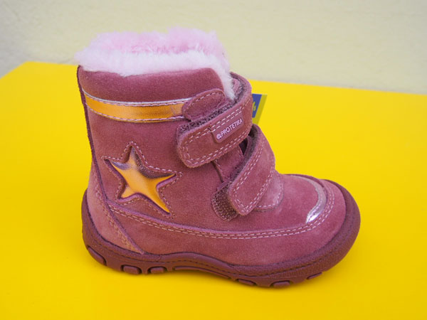 Detské kožené zimné topánky Protetika - Pula old pink