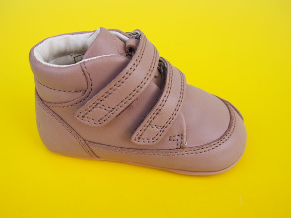 Detské kožené topánky Bundgaard BG501019 Caramel  Prewalker BAREFOOT