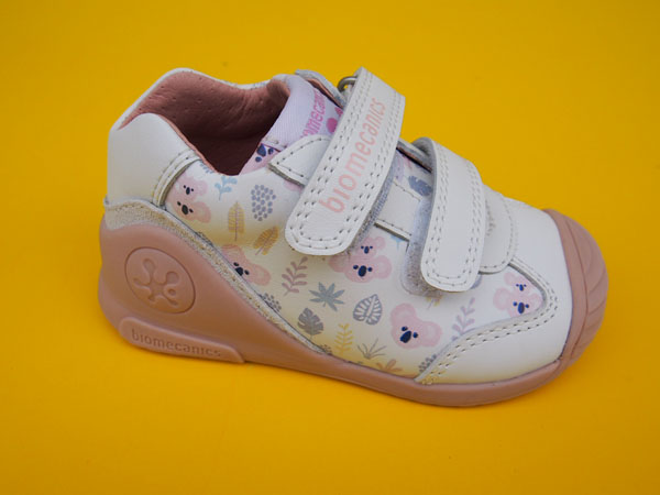 Detské kožené topánky Biomecanics 242110-B blanco