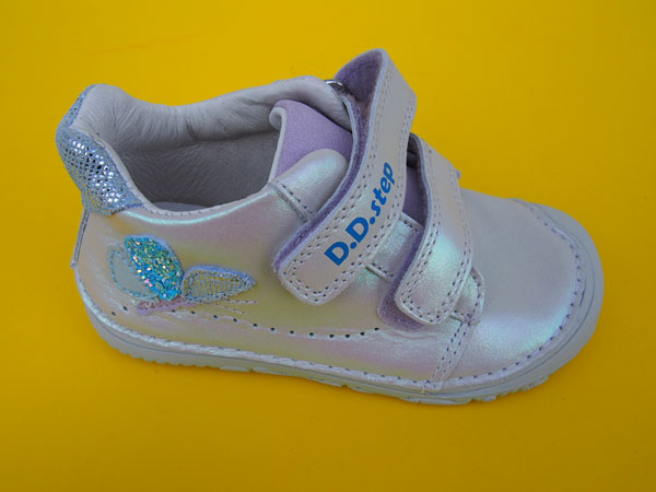 Detské kožené topánky D.D.Step S073 - 41984A silver BAREFOOT