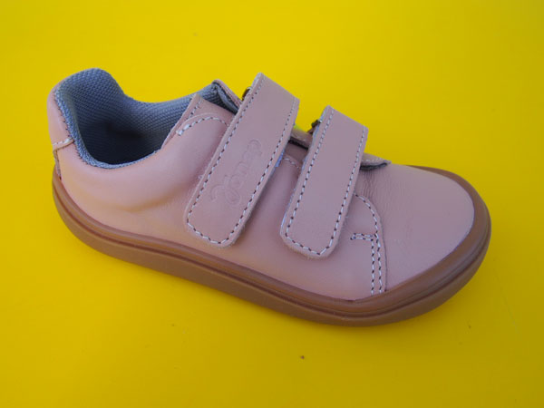 Detské kožené topánky Jonap - Hope pleťová BAREFOOT