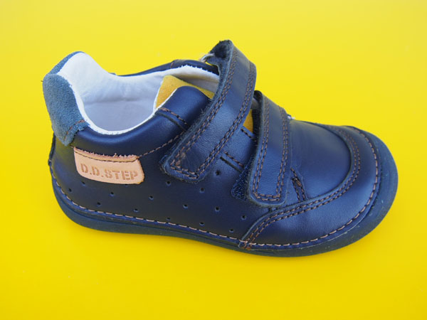 Detské kožené topánky D.D.Step S063 - 41377A royal blue BAREFOOT