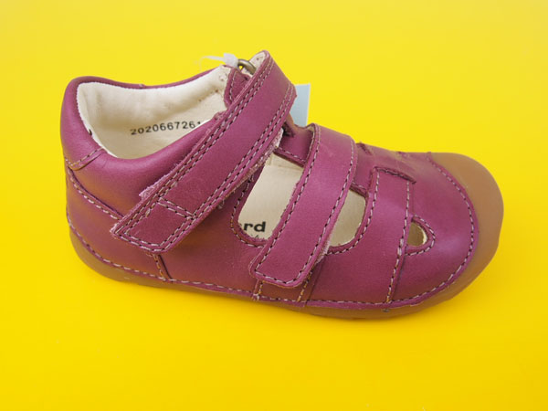 Detské kožené sandálky Bundgaard BG202066 Dark Rose BAREFOOT