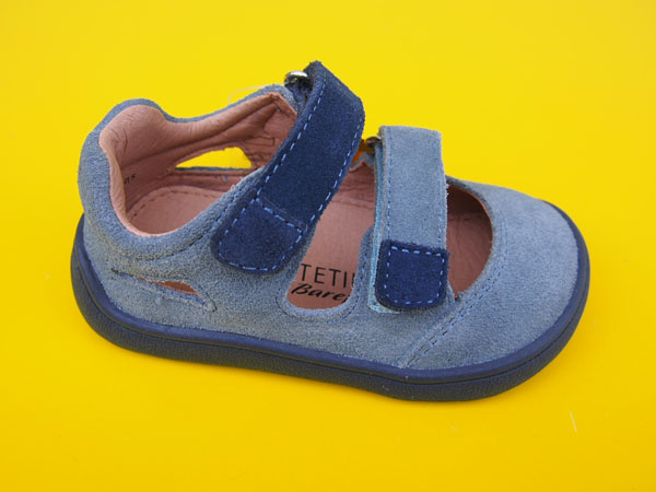 Detské kožené sandálky Protetika - Pady jeans BAREFOOT