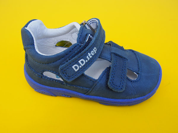 Detské kožené sandálky D.D.Step G077 - 41892 royal blue BAREFOOT