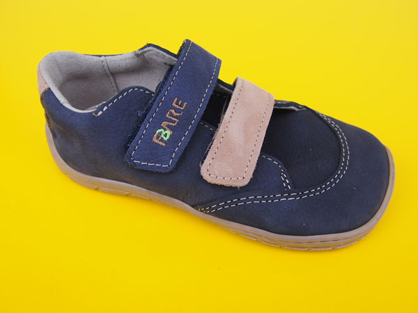 Detské kožené barefoot topánky Fare Bare - modré BAREFOOT
