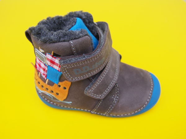 Detské kožené zimné topánky D.D.Step W015 - 568A grey