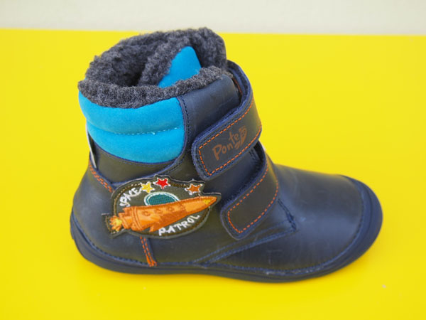 Detské kožené zimné topánky Ponté DA03-1-437 royal blue