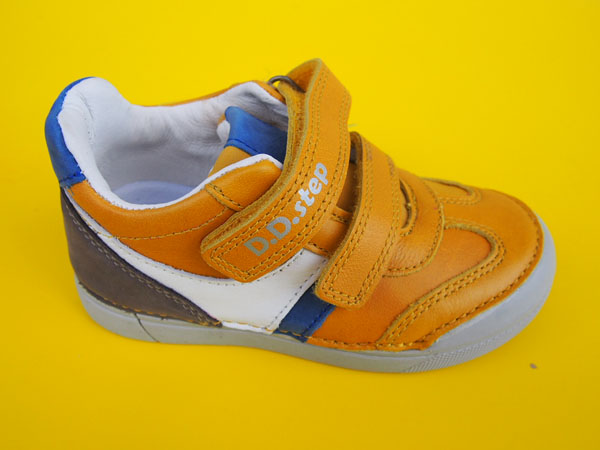 Detské kožené topánky D.D.Step S068 - 804A yellow
