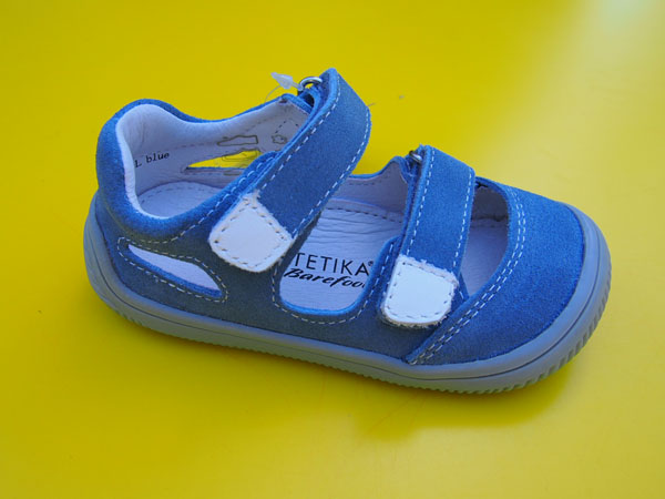 Detské kožené sandálky Protetika - Meryl blue BAREFOOT