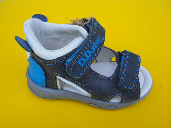 Detské kožené sandálky D.D.Step JAC64 - 894A dark grey