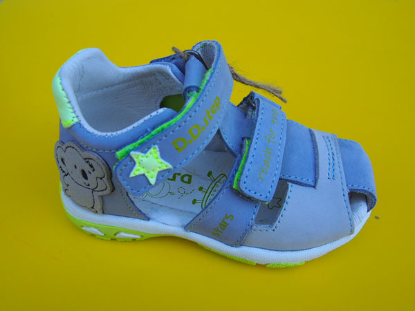 Detské kožené sandálky D.D.Step AC290 - 982 sky blue