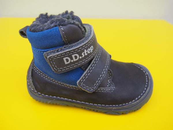Detské kožené zimné topánky D.D.Step W073 - 29A dark grey BAREFOOT