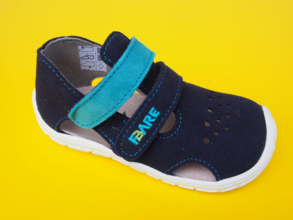 Detské sandálky Fare Bare A5164201 modré BAREFOOT