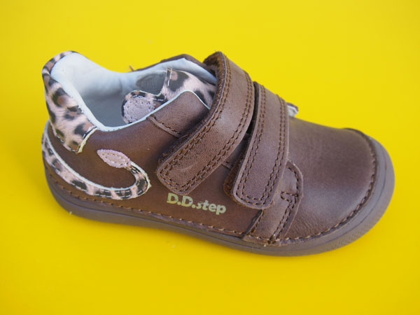 Detské kožené topánky D.D.Step S063 - 395C chocolate BAREFOOT