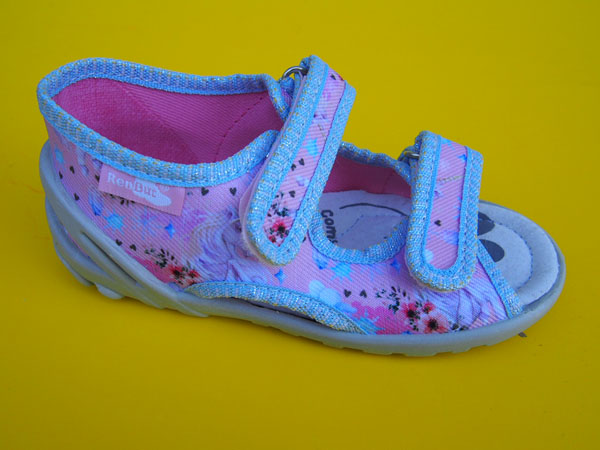 Detské papučky Renbut - ružové jednorožec ORTO