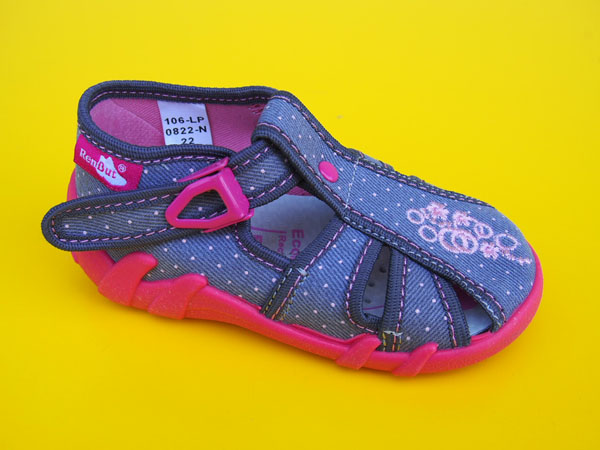 Detské sandálky Renbut - šedé s bodkami ORTO