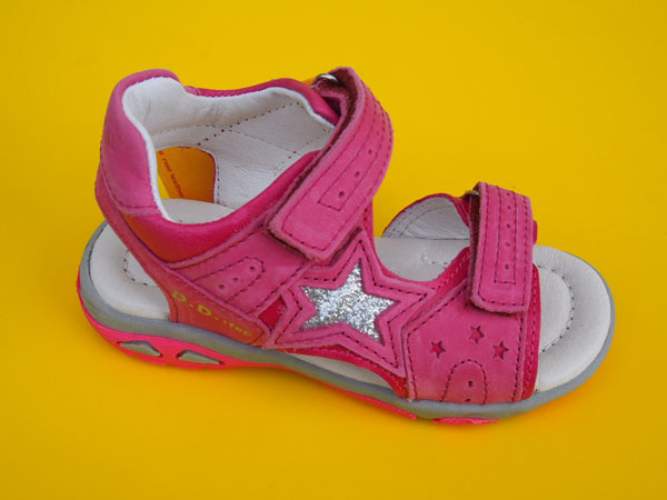 Detské kožené sandálky D.D.Step AC290 - 199A dark pink