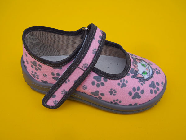 Detské papučky Zetpol - ružové s mačičkou ORTO