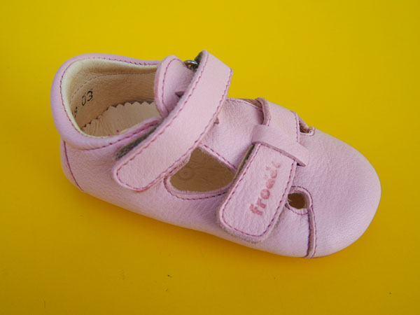 Detské kožené barefoot sandálky Froddo Prewalkers G1140003-1 pink BAREFOOT