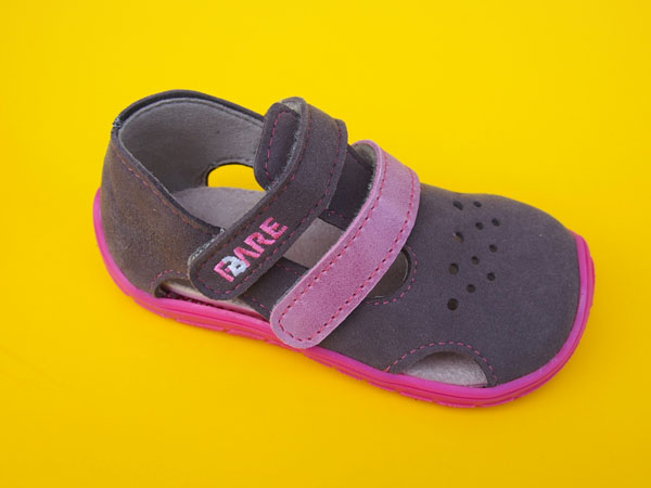 Detské barefoot sandálky Fare Bare A5164252 šedé BAREFOOT