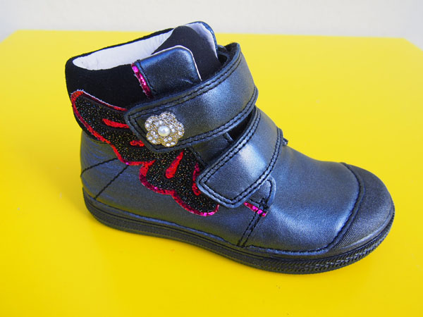 Detské kožené topánky D.D.Step A049 - 940 black