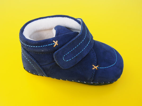 Detské kožené zimné barefoot topánočky Freycoo - modré BAREFOOT