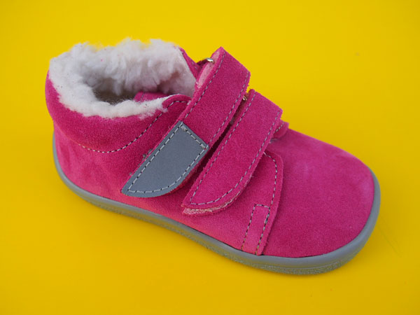 Detské kožené zimné topánky Beda - Rebecca BAREFOOT s MEMBRÁNOU