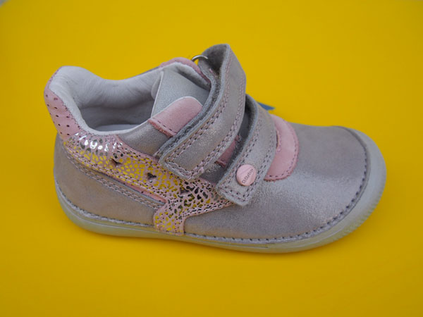 Detské kožené barefoot topánky D.D.Step S063 - 432A  grey BAREFOOT
