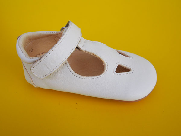 Detské kožené sandálky Froddo Prewalkers G1130006-9 white BAREFOOT