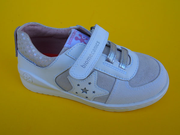 Detské kožené topánky Biomecanics 222200-A blanco