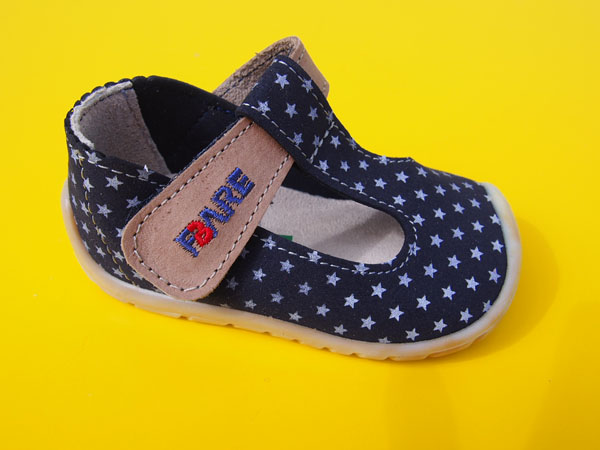 Detské sandálky Fare Bare 5062203 tmavé hviezdičky BAREFOOT