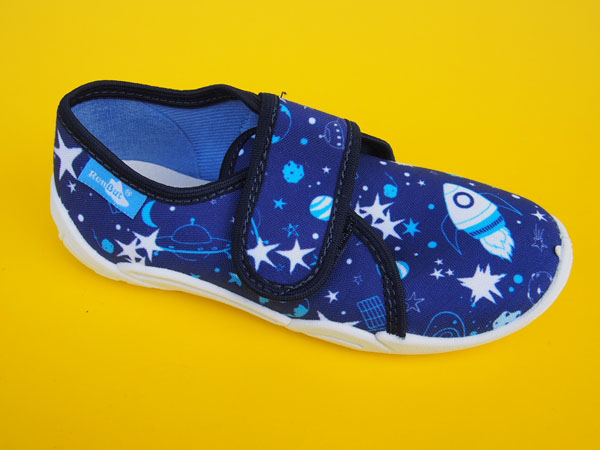 Detské papučky Renbut - modré kozmos ORTO