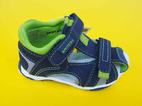 Detské kožené sandálky Protetika - Brody green
