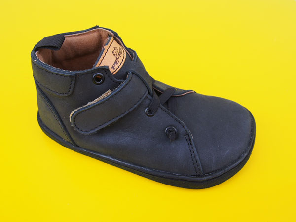 Detské kožené topánky Pegres BF52 čierne BAREFOOT 