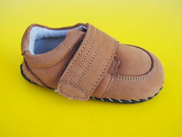 Detské kožené topánočky Freycoo - Rudy hnedé BAREFOOT