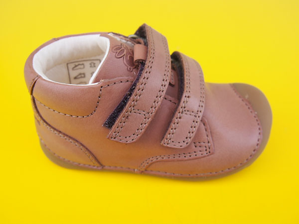 Detské kožené topánky Bundgaard BG101068 Cognac BAREFOOT
