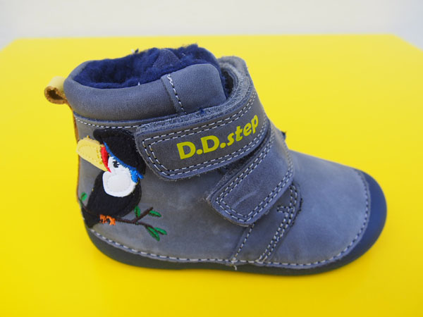 Detské kožené zimné topánky D.D.Step W015 - 953A dark grey