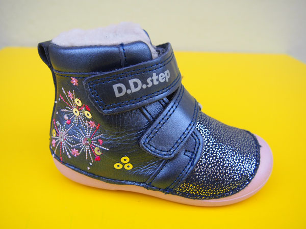 Detské kožené zimné topánky D.D.Step W015 - 435A royal blue