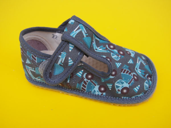 Detské barefoot papučky Beda - Trucks BAREFOOT